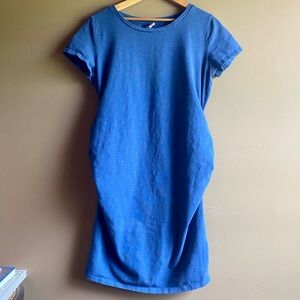 Old Navy Maternity Tshirt Dress Dusty Blue Casual Comfy Women’s Large Lg t-shirt